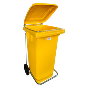 BIDONE CARRELLATO LT.120 GIALLO