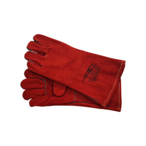 GUANTI ANTICALORE IN PELLE ROSSA TG.10