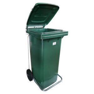 BIDONE CARRELLATO LT.120 VERDE SCURO